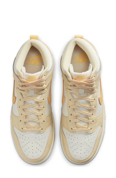 Shop Nike Dunk High Basketball Sneaker In Pale Vanilla/ Topaz Gold/ Sail