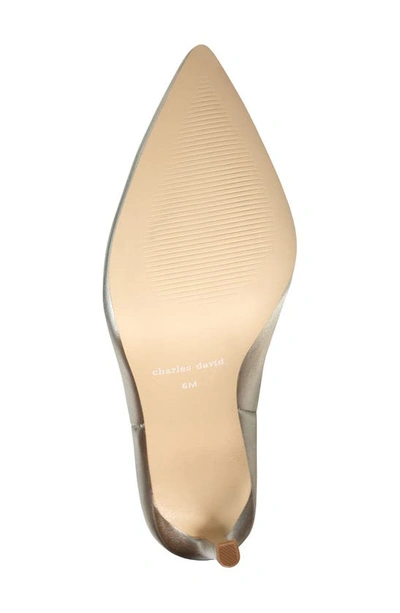 Charles David Rumors Pointed Toe Knee High Boot In Light Gold