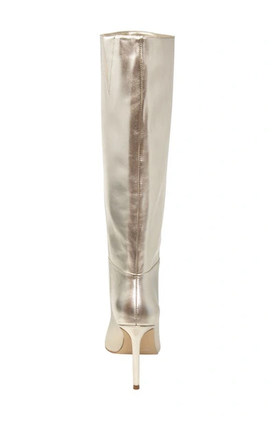 Shop Charles David Rumors Pointed Toe Knee High Boot In Light Gold