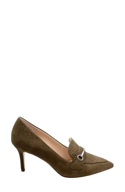 Shop Charles David Ambient Pointed Toe Pump In Olive