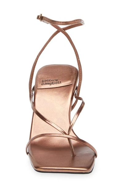 Shop Jeffrey Campbell Fluxx Sandal In Bronze Metallic