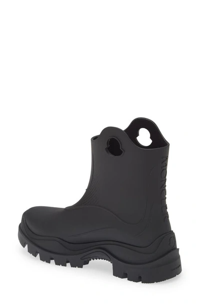 Moncler Ankle-height Boots With Textured Grip And Rugged Sole In Black