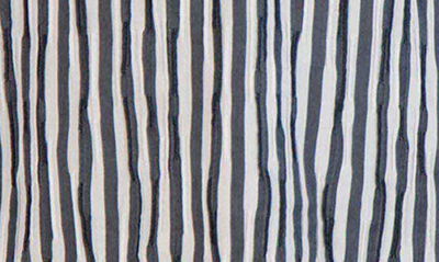 Shop Foxcroft Sophie Crinkled Stripe Cotton Blend Button-up Shirt In Black