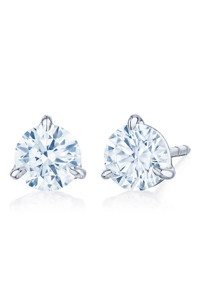Shop Kwiat Platinum Set Round Cut Diamond Stud Earrings