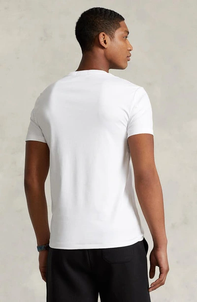Shop Polo Ralph Lauren Solid Crewneck T-shirt In White