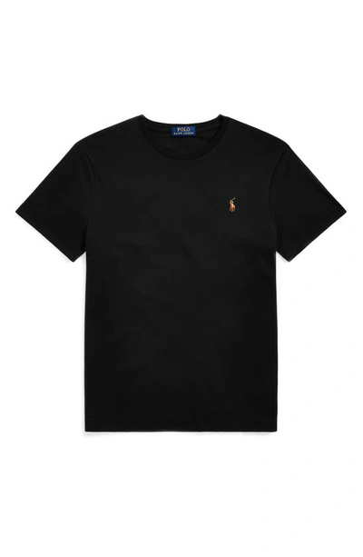 Shop Polo Ralph Lauren Solid Crewneck T-shirt In Polo Black