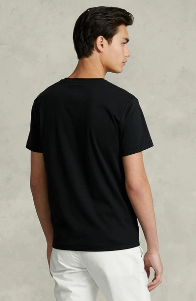 Shop Polo Ralph Lauren Solid Crewneck T-shirt In Polo Black