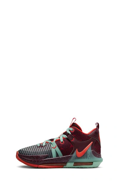 Shop Nike Lebron Witness Vii Sneaker In Maroon/ Crimson/ Emerald