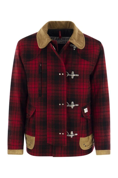 Fay 4 Hooks Jacket In Red/black