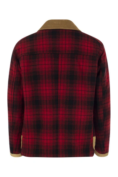 Fay 4 Hooks Jacket In Red/black