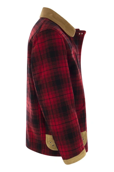 Fay 4 Hooks Jacket In Red/black