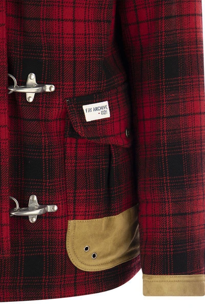 Fay 4 Hooks Jacket In Red/black