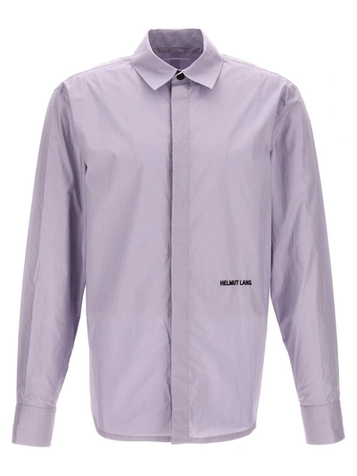 Helmut Lang Classic Cotton Regular Fit Button Down Shirt In Purple