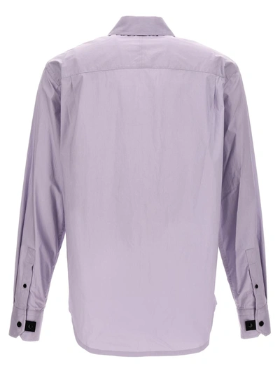 Shop Helmut Lang Embroidered Logo Shirt In Purple