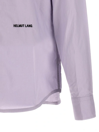 Shop Helmut Lang Embroidered Logo Shirt In Purple