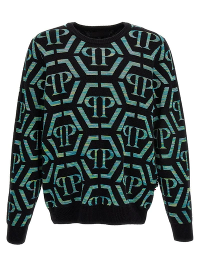 Shop Philipp Plein Logo Sweater In Multicolor