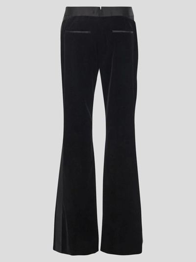 Shop Tom Ford Tuxedo Velvet Flared Trousers In Black