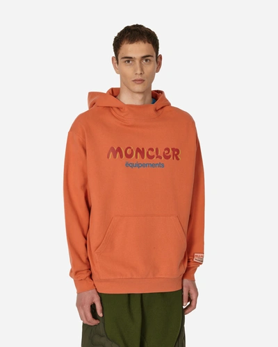 Shop Moncler Genius Salehe Bembury Logo Hooded Sweatshirt In Orange