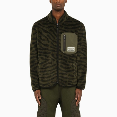 Shop Moncler X Salehe Bembury | Genius Salehe Benbury Zip/cardigan Sweatshirt In Green