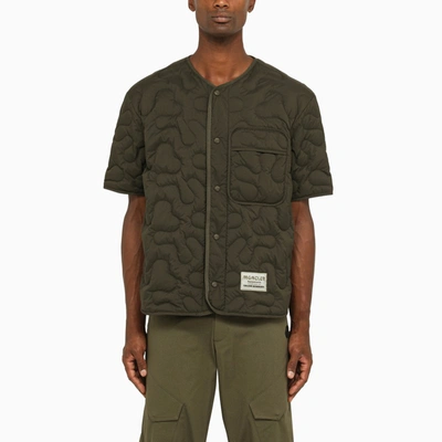 Shop Moncler X Salehe Bembury | Dark Green Padded Shirt