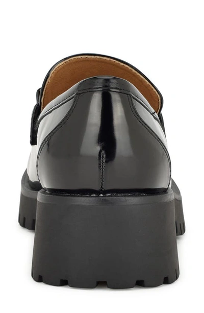 Shop Nine West Allmy Platform Loafer In Black Patent