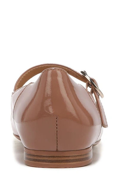 Shop Naturalizer Kelly Mary Jane Flat In Hazelnut Brown Patent Leather