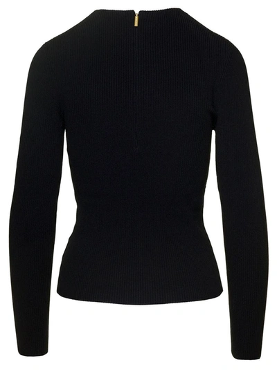 Shop Michael Michael Kors Criss Cross Cutout Sweater In Black