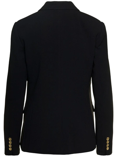 Shop Michael Michael Kors Double Breasted Blazer In Black