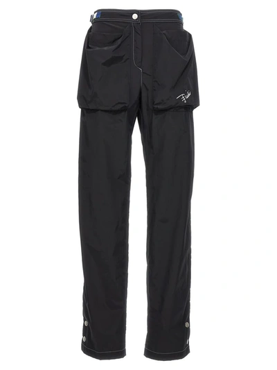 Shop Emilio Pucci Pucci Logo Nylon Pants In Black