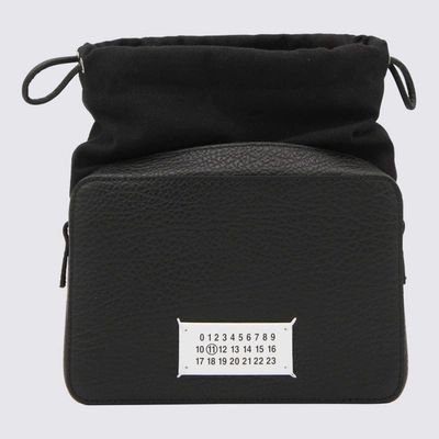 Shop Maison Margiela Black Leather 5ac Camera Medium Crossbody Bag