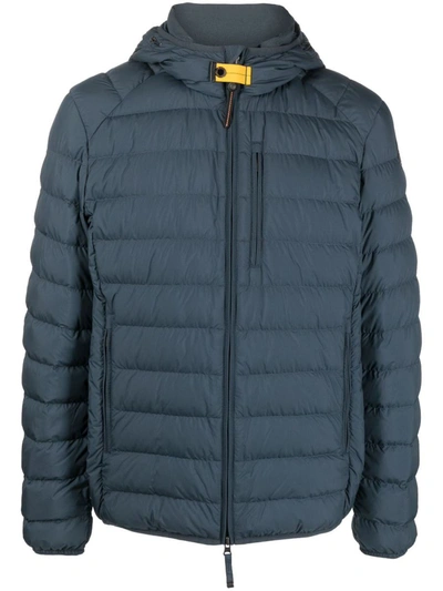 Shop Parajumpers Last Minute  - Hooded Down Jacket Clothing In Blue