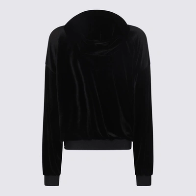 Shop Tom Ford Black Stretch Lustrous Velour  Sweatshirt