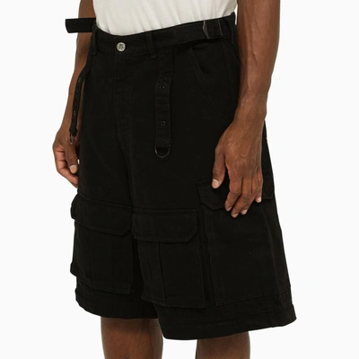 Shop Vetements Convertible Cargo Trousers In Black