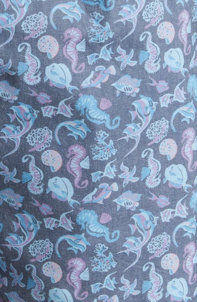 Rails Kian Drawstring 8.25 Printed Swim Trunks In Blue Miami Cove