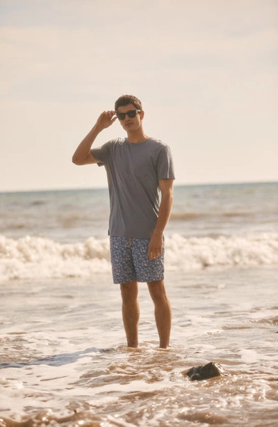 Rails Kian Drawstring 8.25 Printed Swim Trunks In Blue Miami Cove