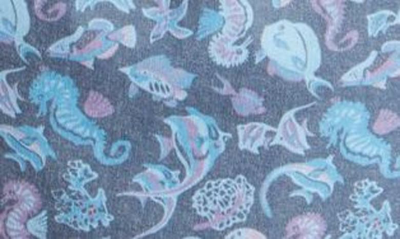 Rails Kian Drawstring 8.25 Printed Swim Trunks In Blue Miami Cove