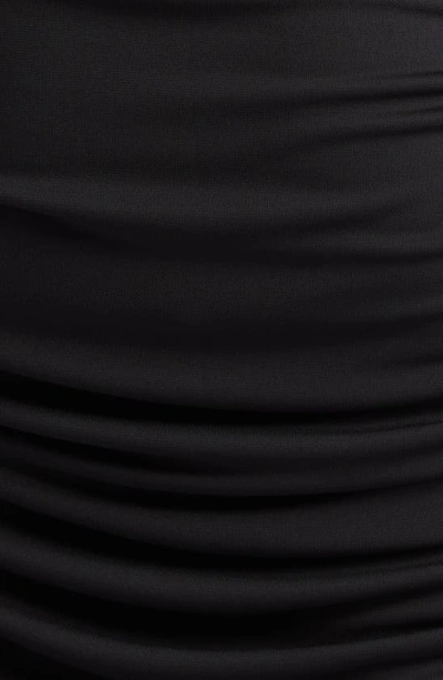 Shop K.ngsley Gender Inclusive Ryan Side Ruched Skirt In Black