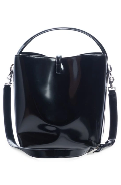 Saint Laurent Le 37 Leather Bucket Bag In Noir