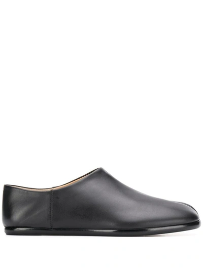 Maison Margiela Tabi Leather Slip-on Loafers In Black