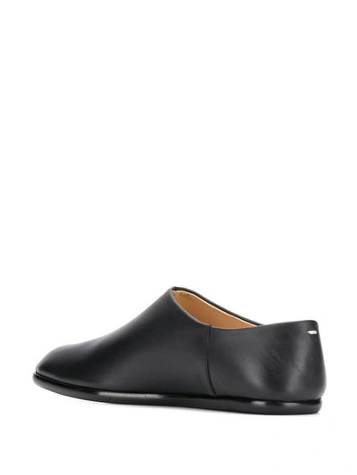 Maison Margiela Tabi Leather Slip-on Loafers In Black