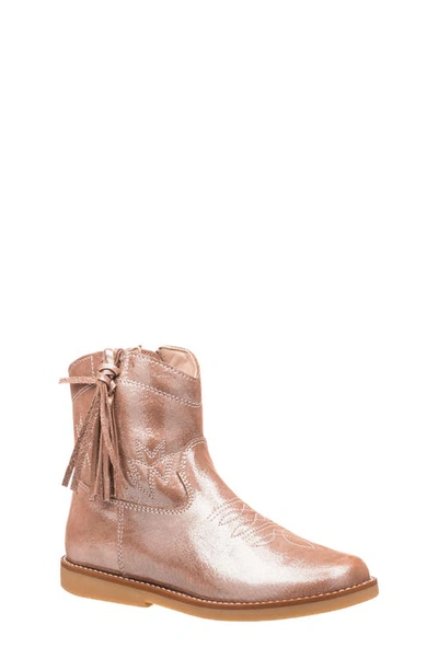 Elephantito Hannah Cowboy Boot In Metallic Blush