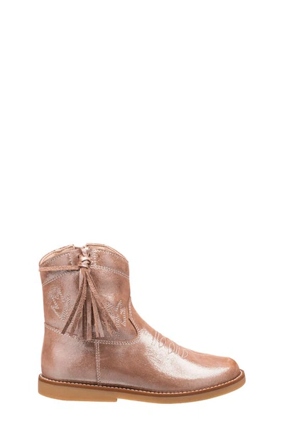 Elephantito Hannah Cowboy Boot In Metallic Blush