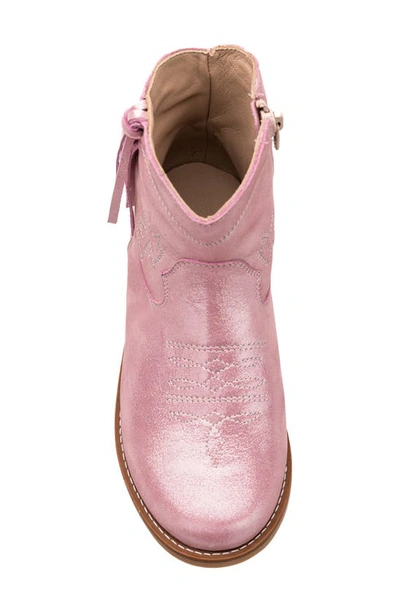 Shop Elephantito Hannah Cowboy Boot In Metallic Pink