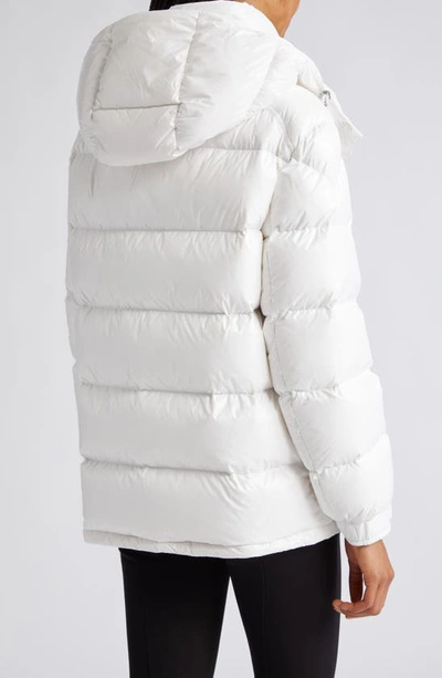 Shop Moncler Maire Hooded Short Down Puffer Jacket In White