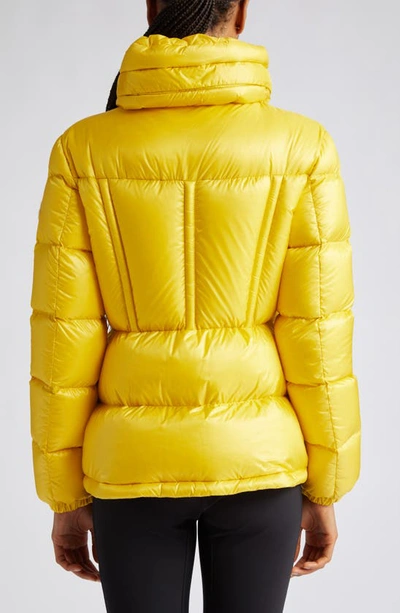 Shop Moncler Douro Quilted Recycled Nylon Down Puffer Jacket In Yellow