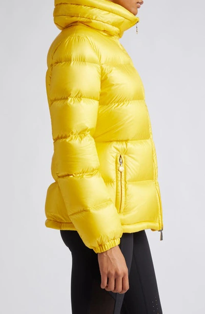 Shop Moncler Douro Quilted Recycled Nylon Down Puffer Jacket In Yellow