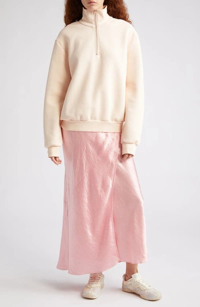 Shop Acne Studios Dayla Textured Satin Dress In Fresh Pink