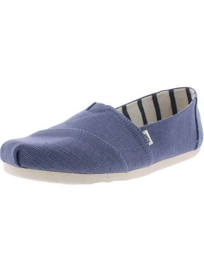 Shop Toms Alparagta Womens Canvas Slip On Slip-on Sneakers In Blue