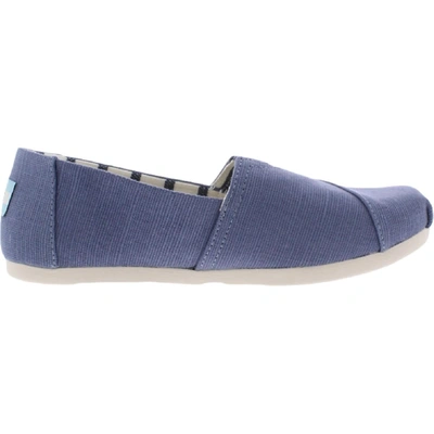 Shop Toms Alparagta Womens Canvas Slip On Slip-on Sneakers In Blue