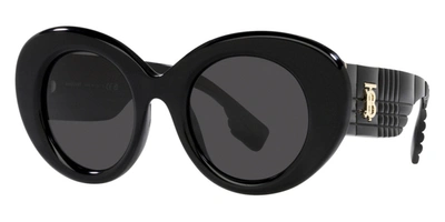Shop Burberry Women's Be4370u-300187 Margot 49mm Black Sunglasses